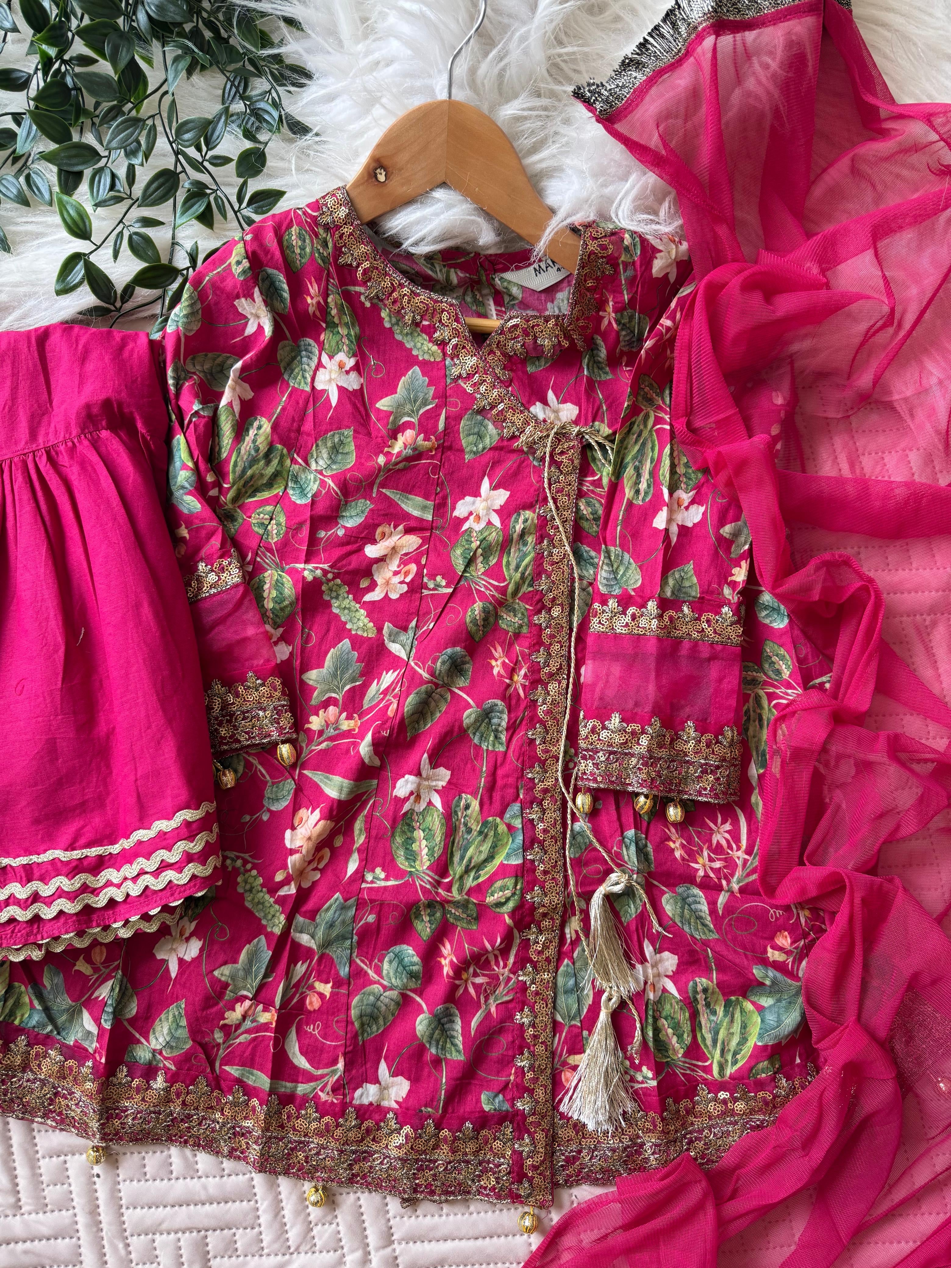 Kids party wear -ready to wear MKD-EF25-18 RED