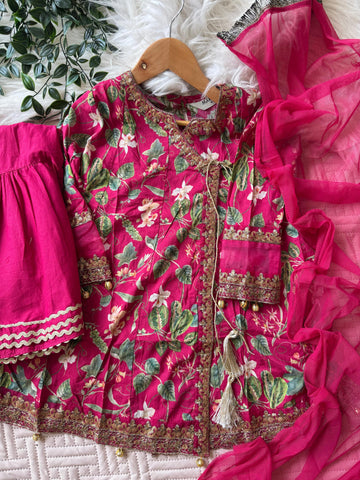 Kids party wear -ready to wear MKD-EF25-18 RED