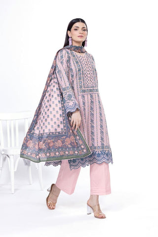Khaadi Unstitched embroidered Lawn suit-0103