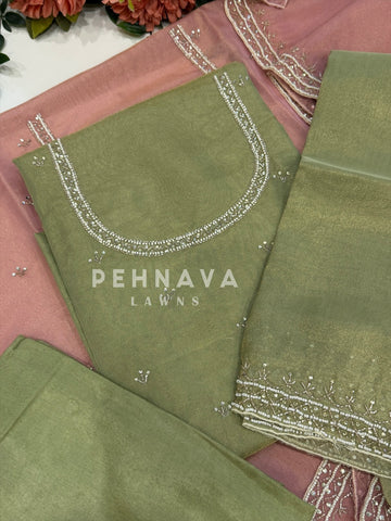 Tissue Handworked Unstitched Suit-314