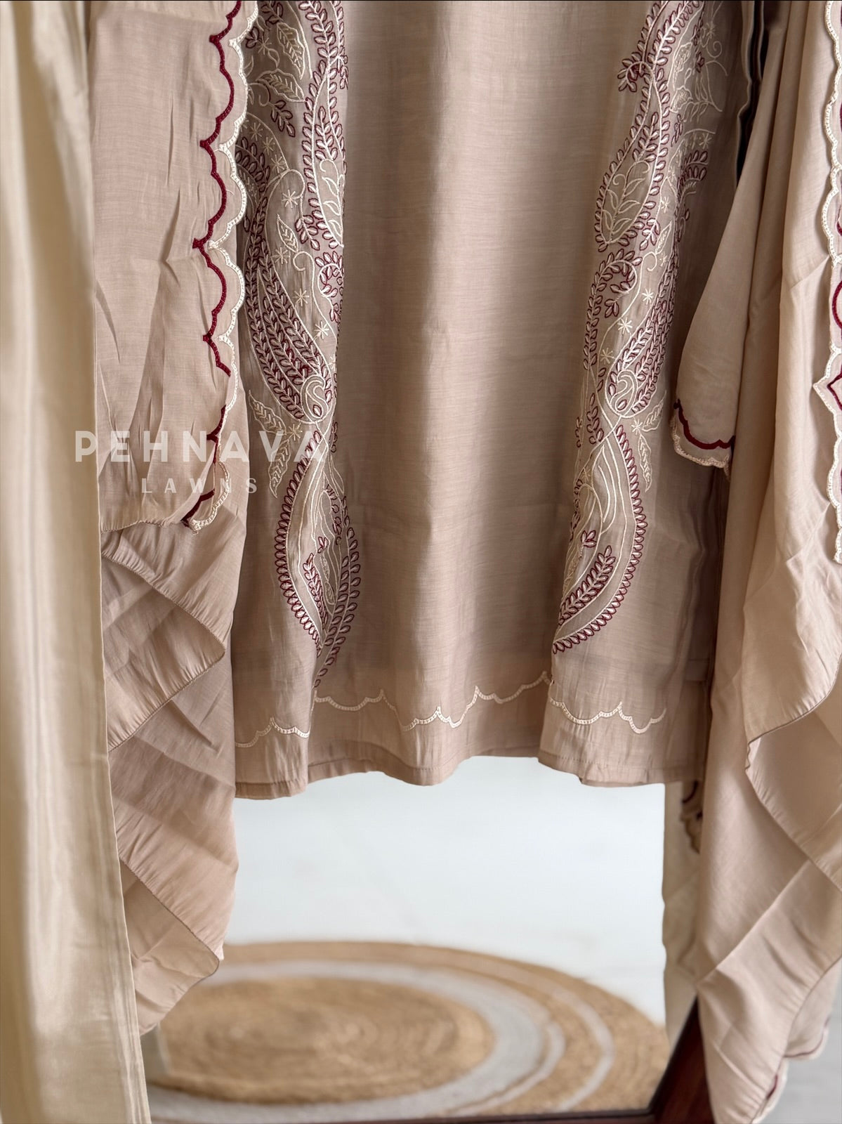 Paisley Embroidered Suit Set 13135