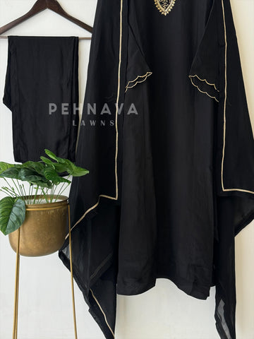 A-Line Embroidered Suit-2453 - Pehnava Lawns