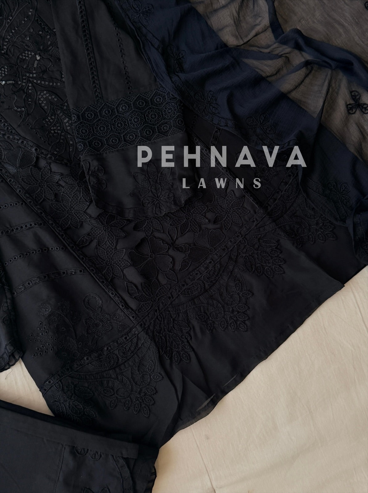 Cut Work Embroidered Suit (6-8 Days Delivery Time)