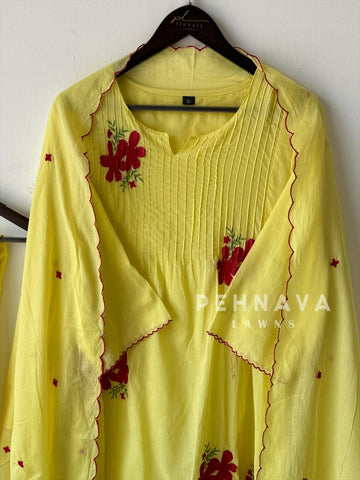 Cotton Floral Embroidered Suit-15441 - Pehnava Lawns