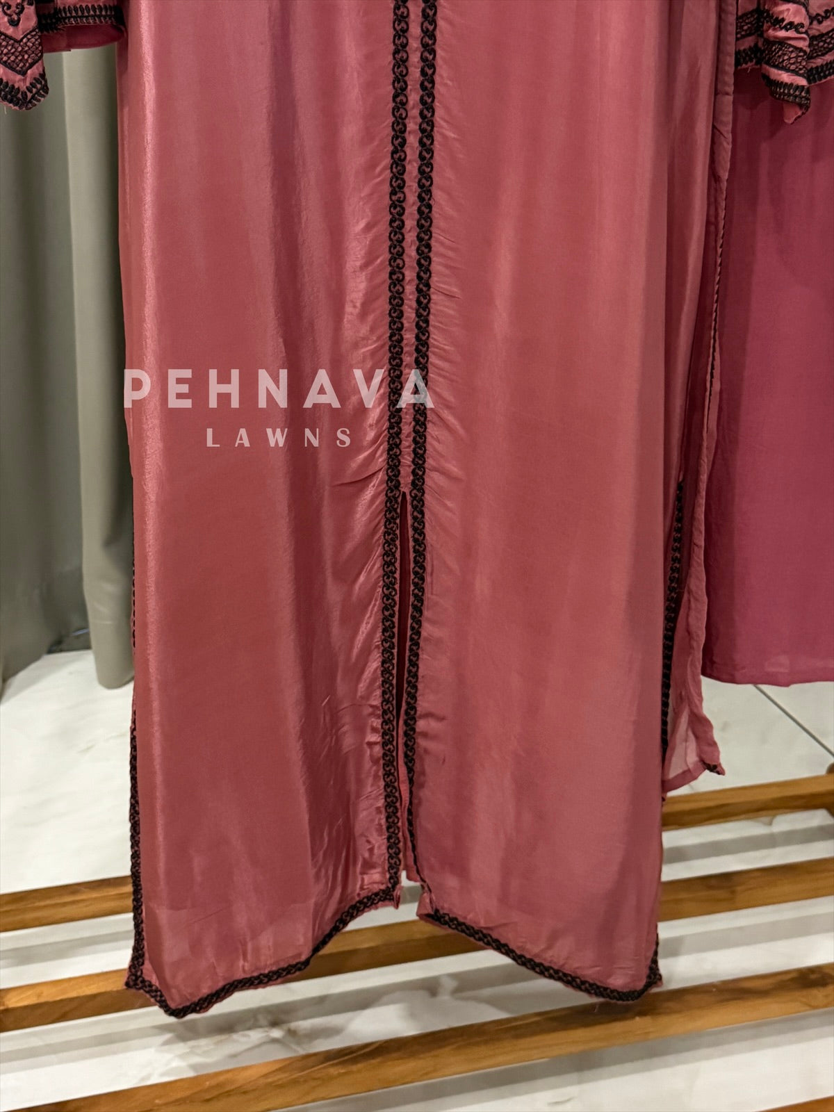 Crepe Embroidered Yoke Three Piece Ensemble
