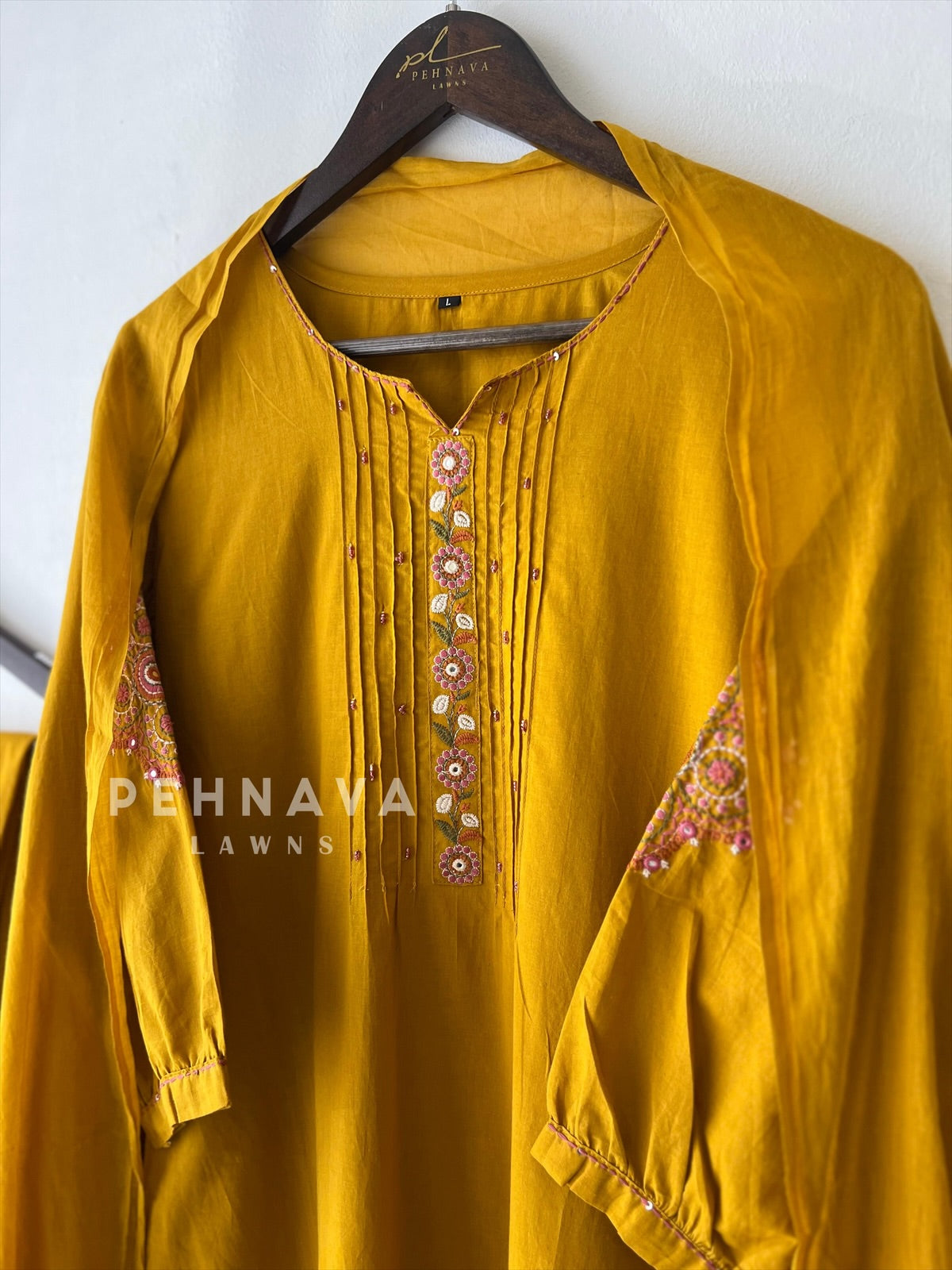 Mulcotton Embroidered Suit-4177 - Pehnava Lawns