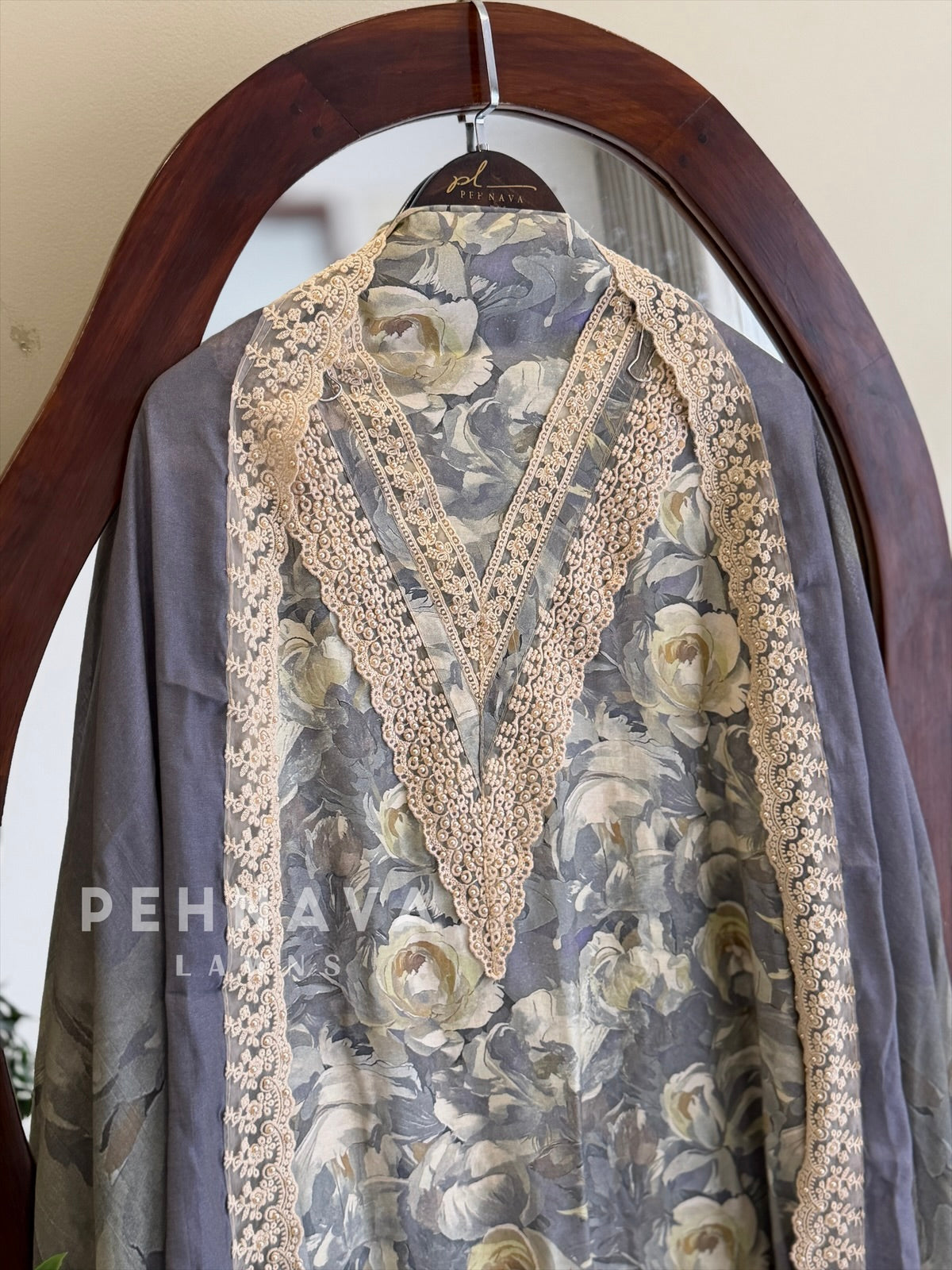 Muslin Floral Printed Suit