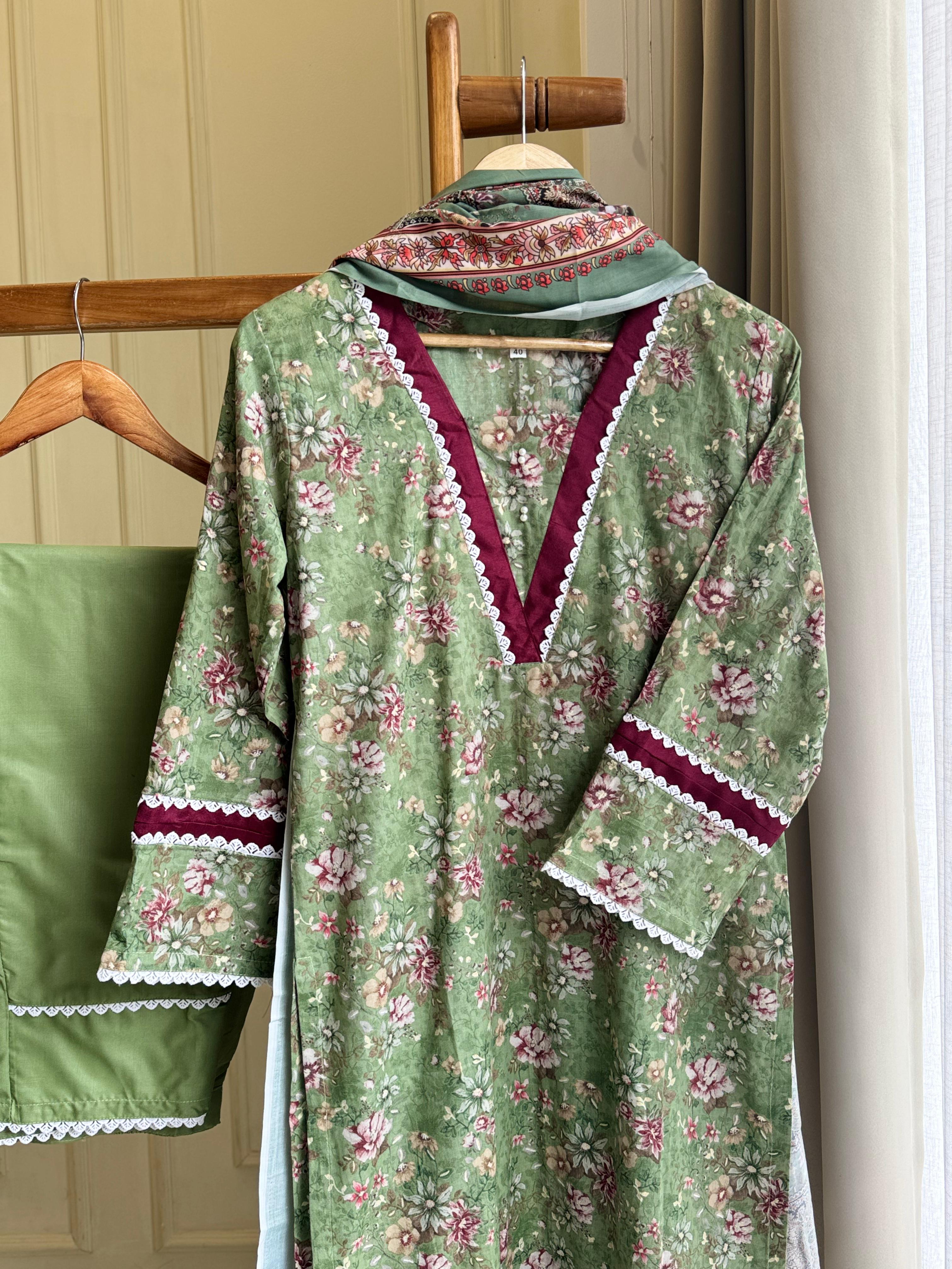 Cotton Printed Casual Suit Ft. Cotton Dupatta-4
