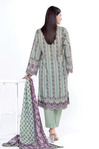 Khaadi Unstitched embroidered Lawn suit-0102