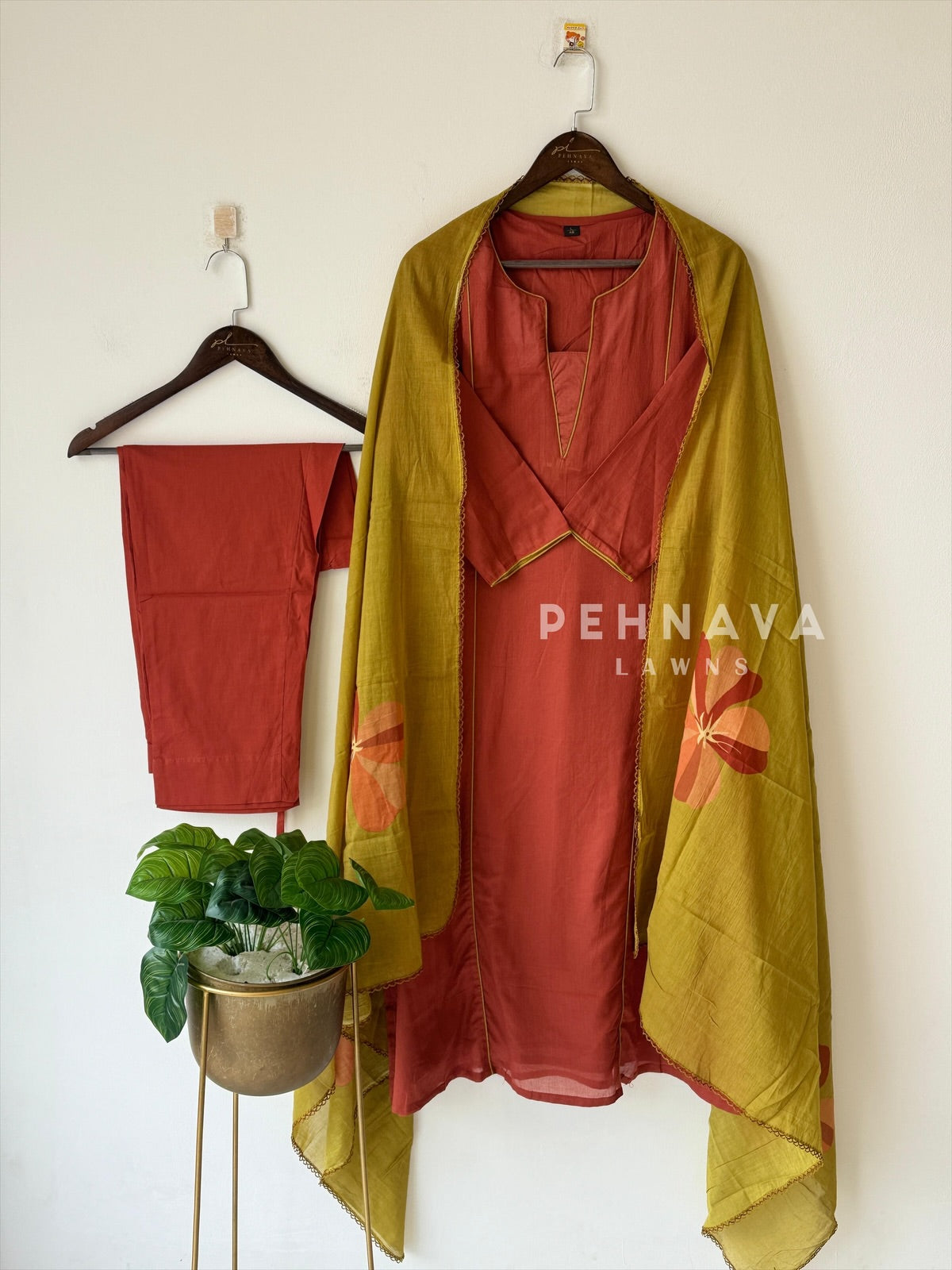 Cotton Flower Print Suit-No.3