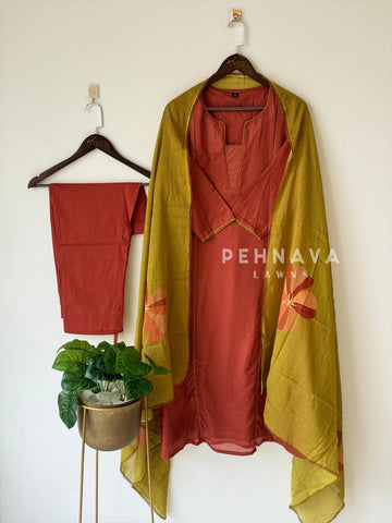 Cotton Flower Print Suit-No.3