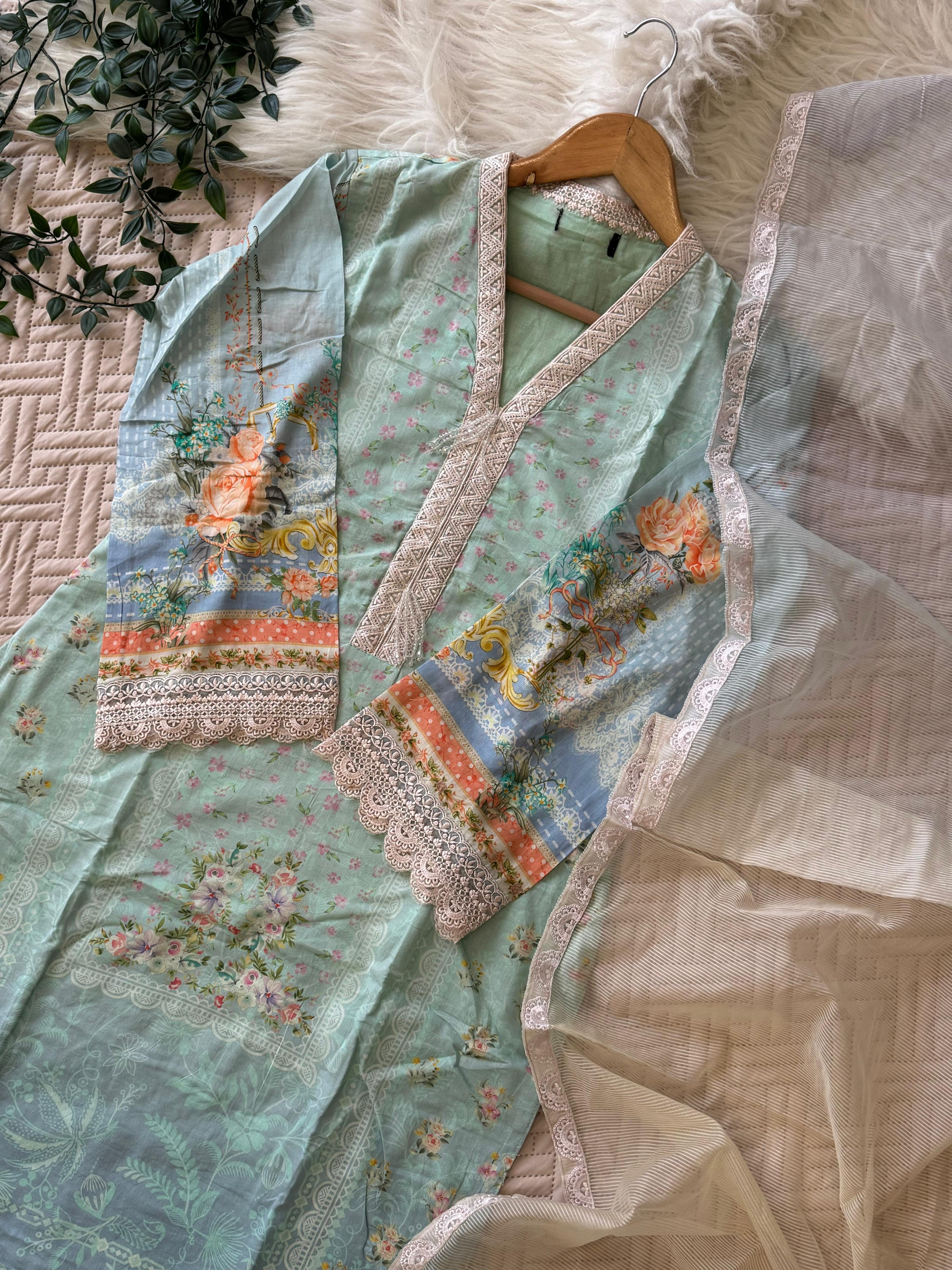 Cotton Printed Casual Suit-1