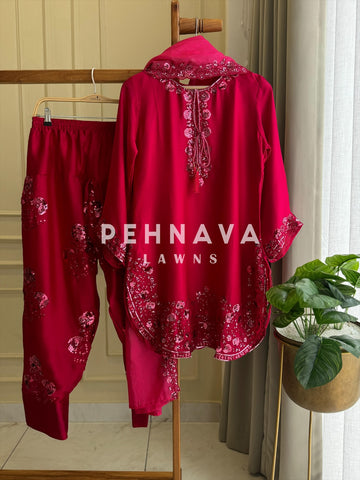 New Pink and Yellow Farshi Salwar 1578