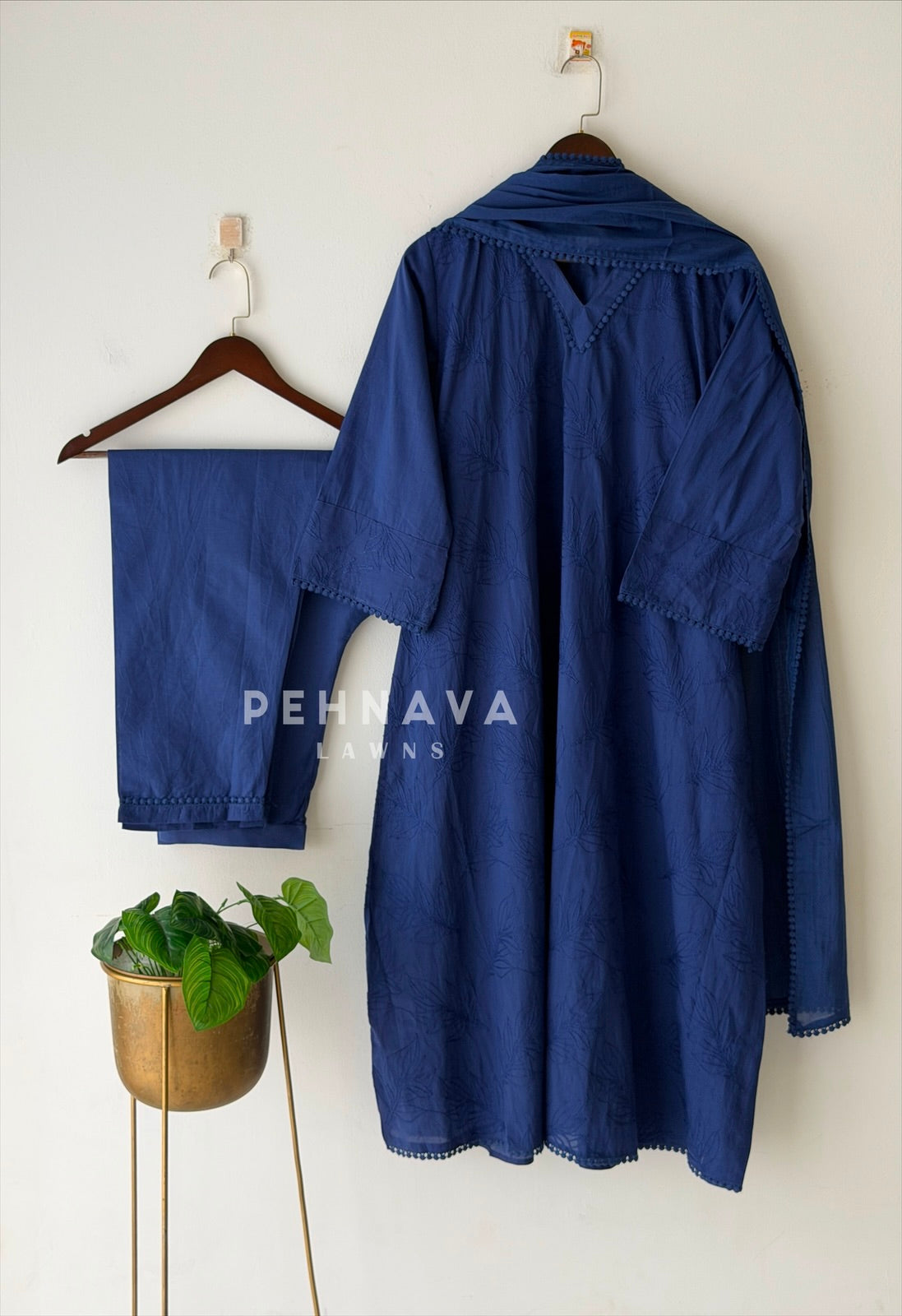 Embroidered Three Piece Ensemble B725