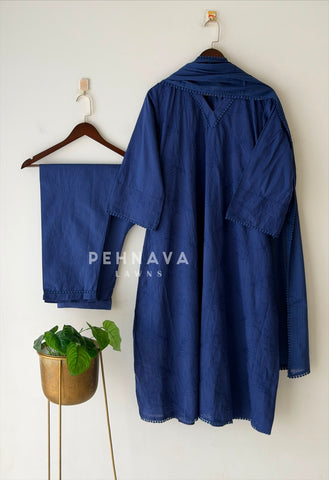 Embroidered Three Piece Ensemble B725
