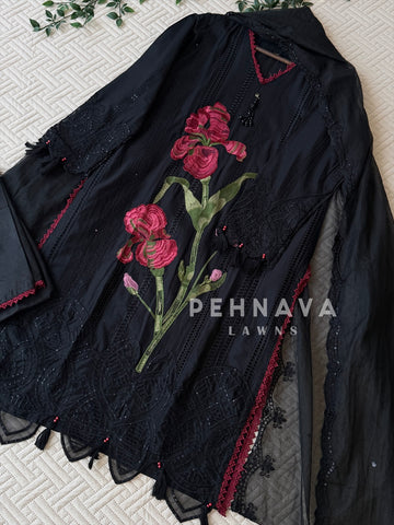 Floral Embroidered Three Piece Set-4565/62