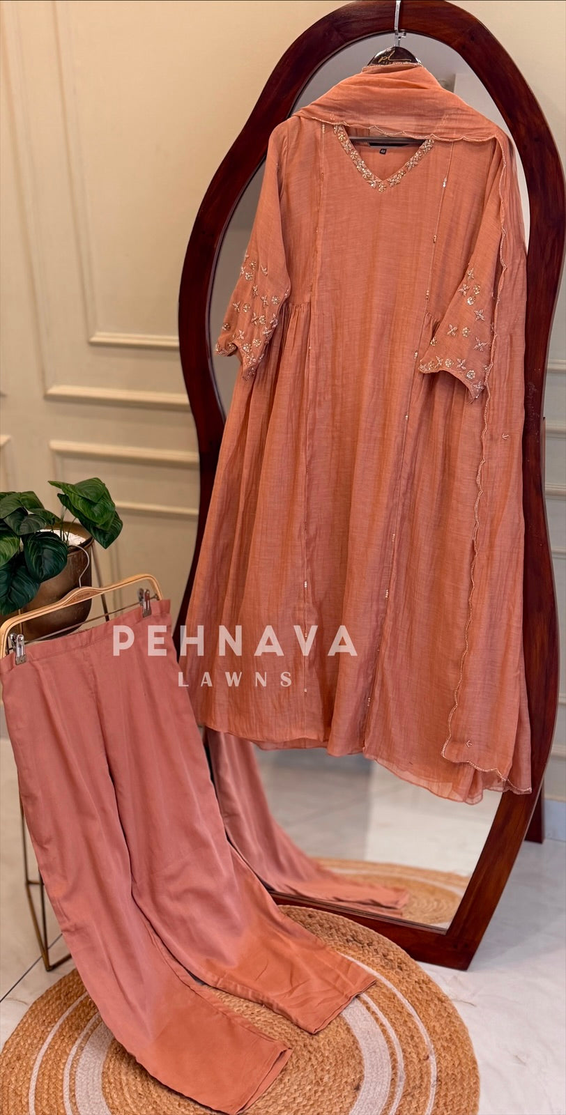 Chanderi Handworked Ensemble-17553