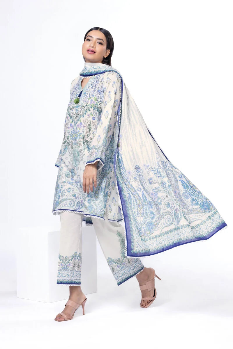 Khaadi Unstitched Printed Lawn suit-0111