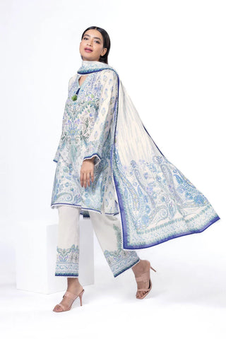 Khaadi Unstitched Printed Lawn suit-0111