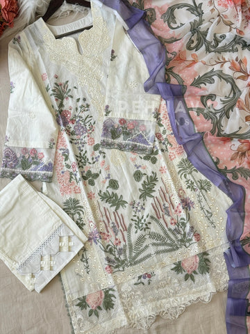 Floral Embroidered Suit Set-1663