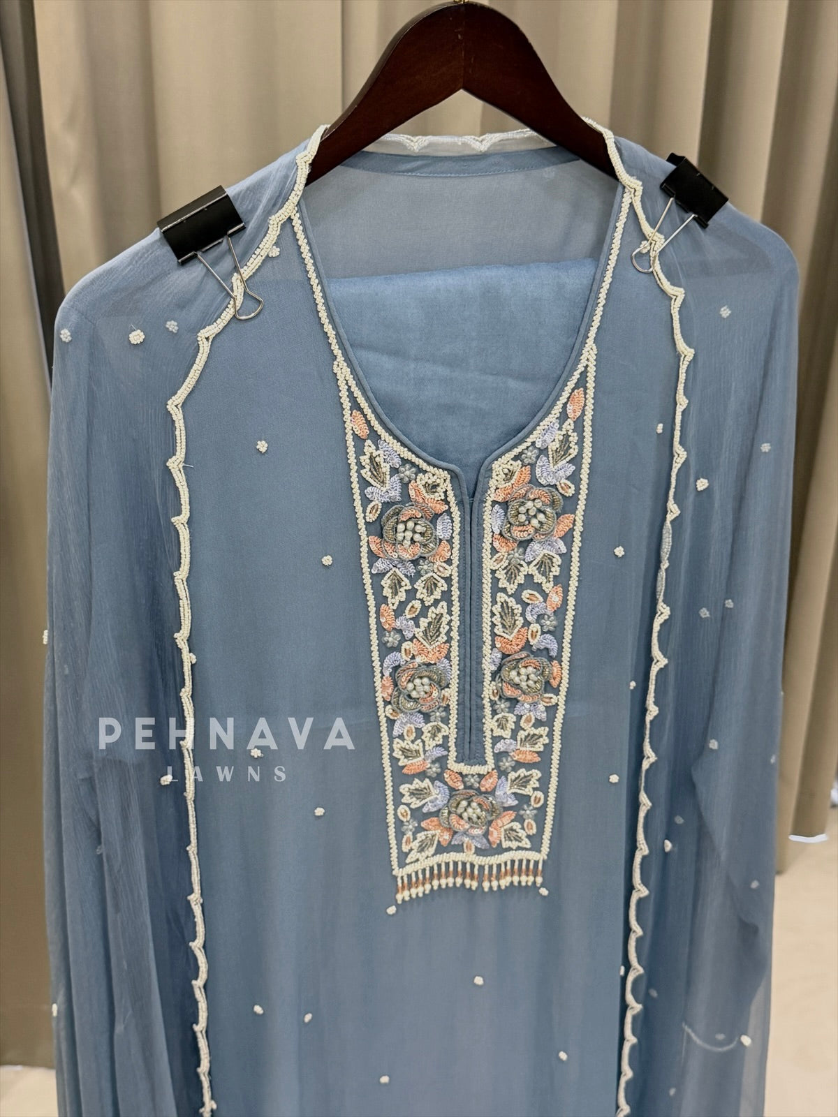 Premium Chiffon Handwork Semi-Stitched Suit