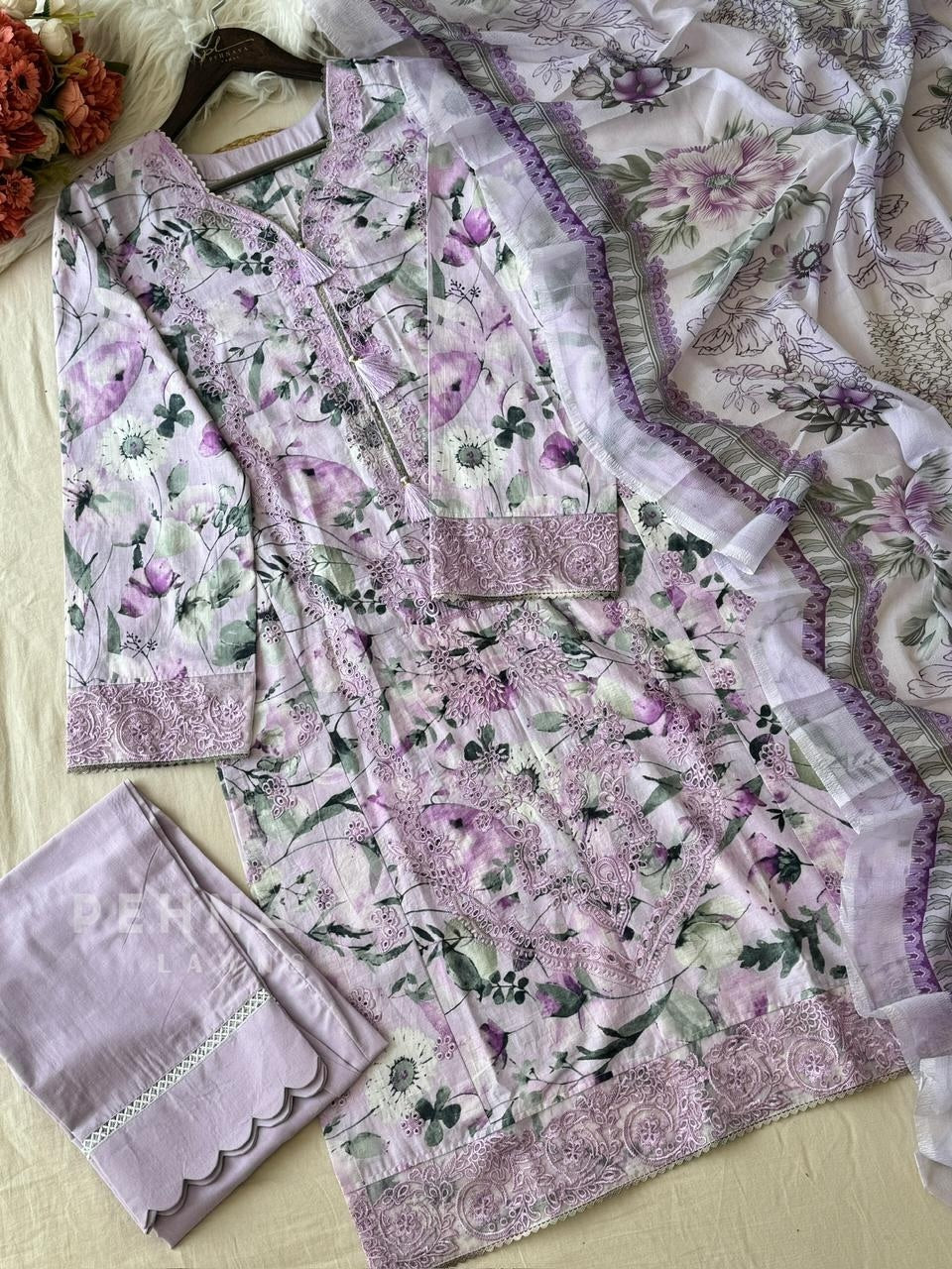 Unstitched  Lawn Suit-4001