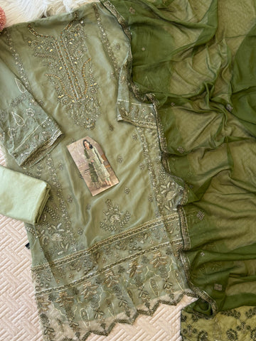 Georgette Party-wear Semi stitched Suit