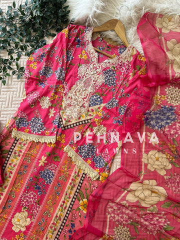 Pink Suit Featuring White Patches-1279