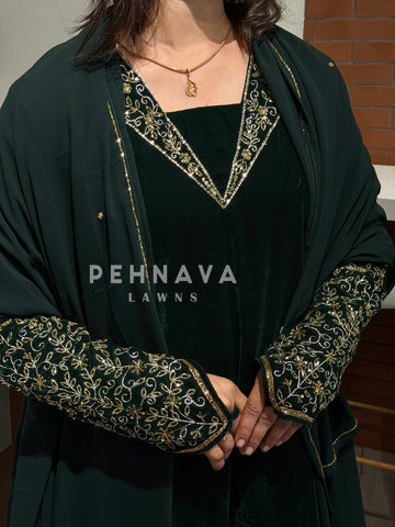 Premium Velvet Handworked Ensemble H 467