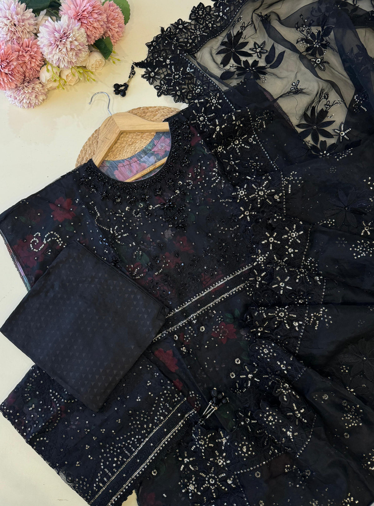 GLAMOURA BY NOOR'S SEMI-STITCHED 3PC | D-08
