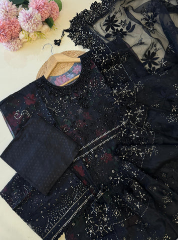 GLAMOURA BY NOOR'S SEMI-STITCHED 3PC | D-08
