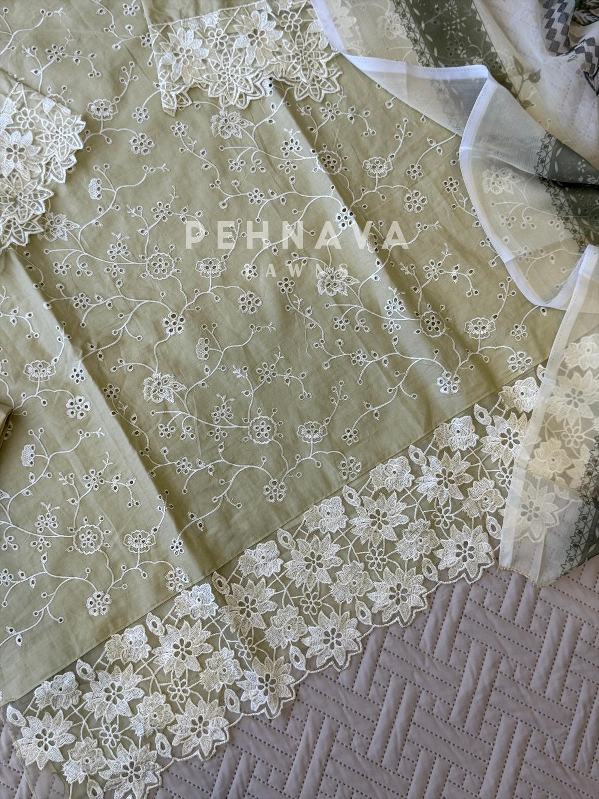 Embroidered Semi Stitched Suit-2181