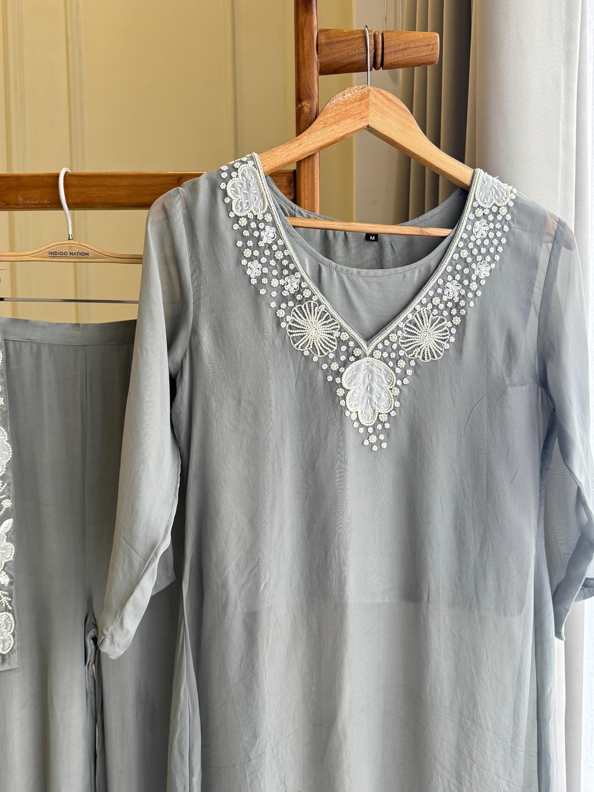 Indo-Western Hand-worked 2pc suit-34789