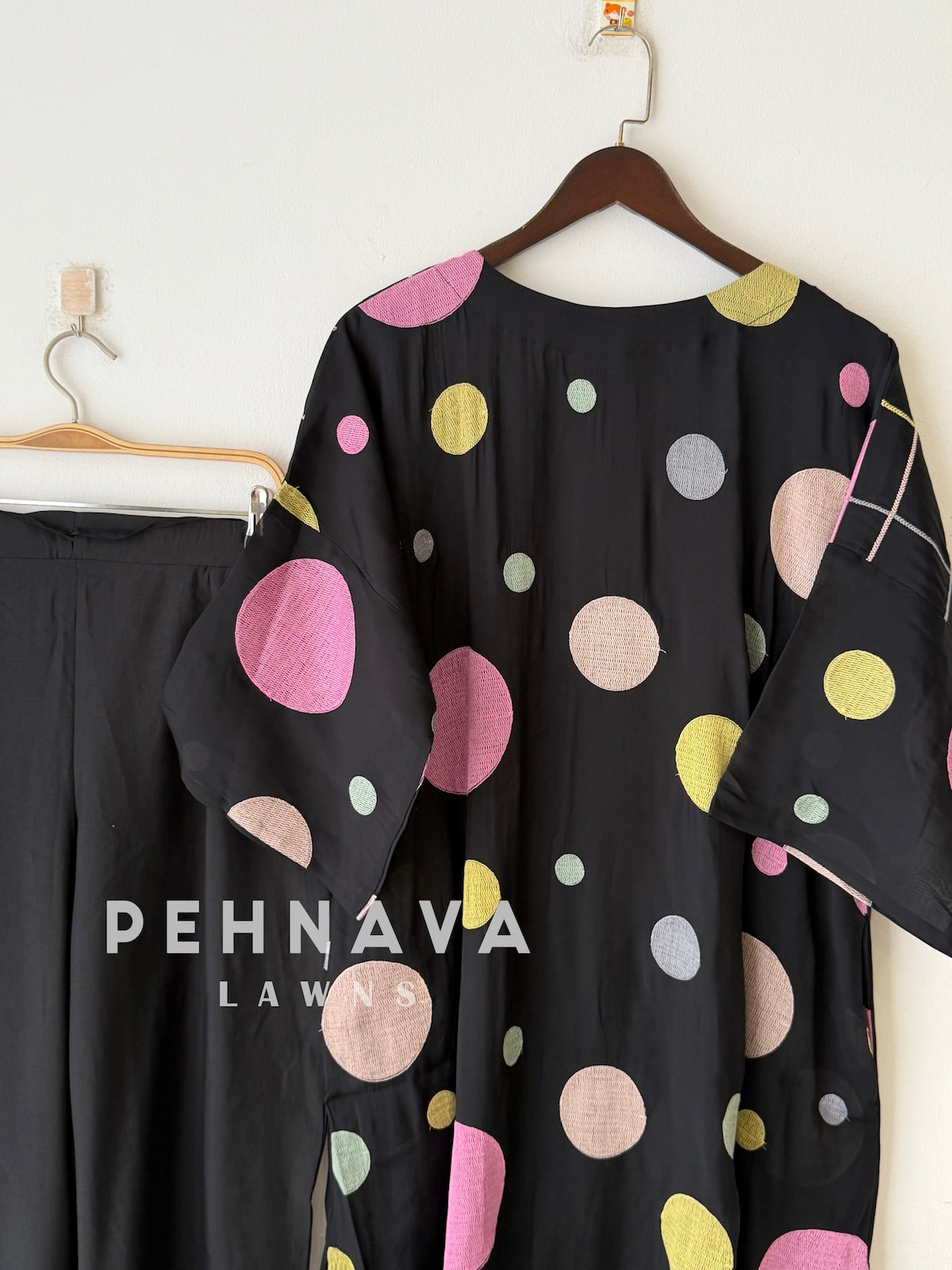 Polka Dot Appliqué Three Piece Set