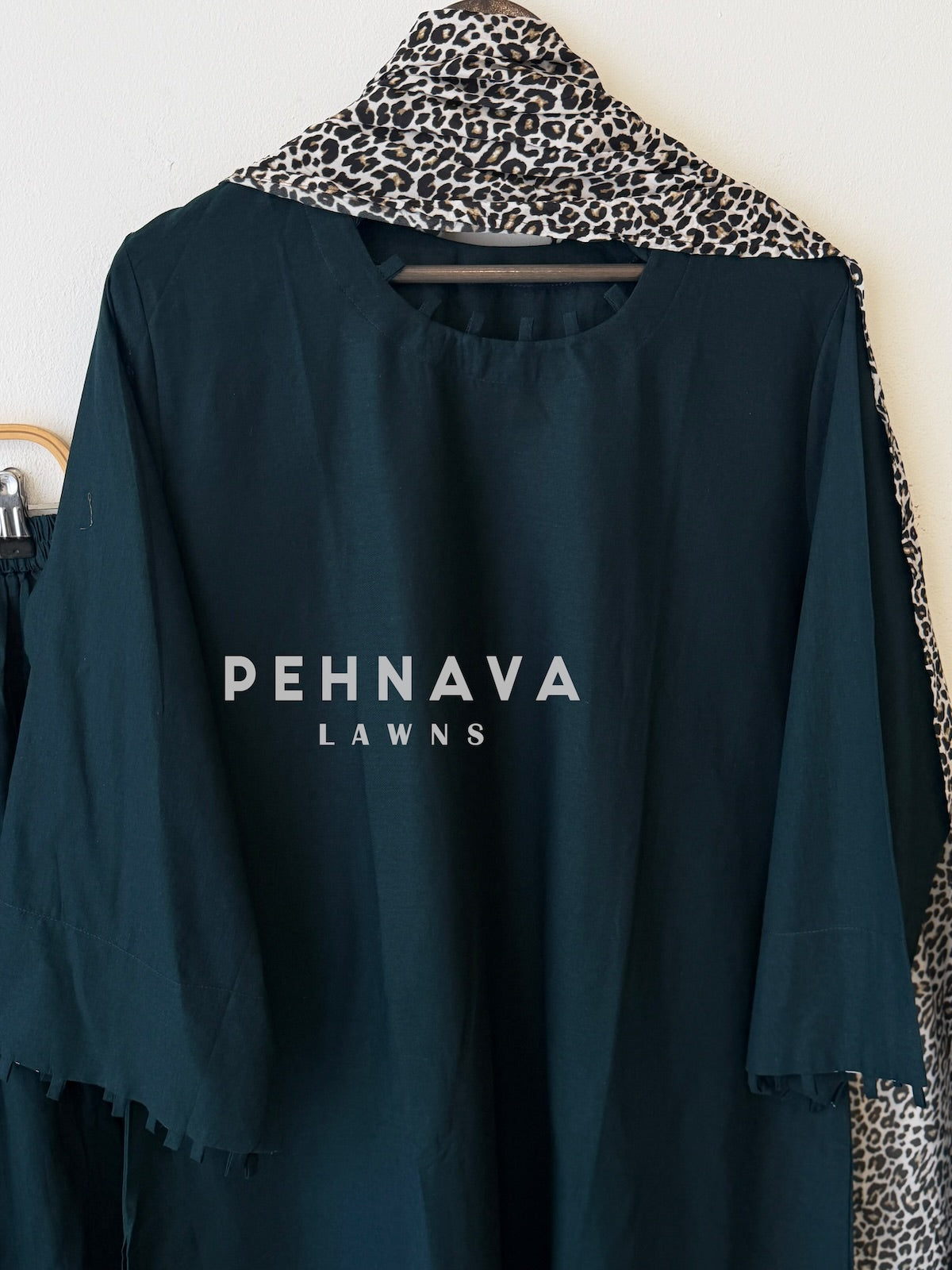 Animal Printed Dupatta Three Piece Set-2396