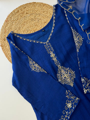 Premium Handworked Royal Blue Salwar Kameez