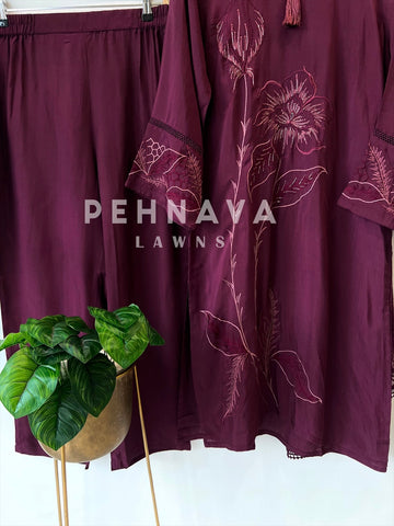 Muslin Embroidered Ensemble D003
