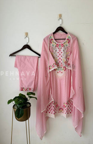 Dobby Cotton Embroidered Suit-3196 BV1