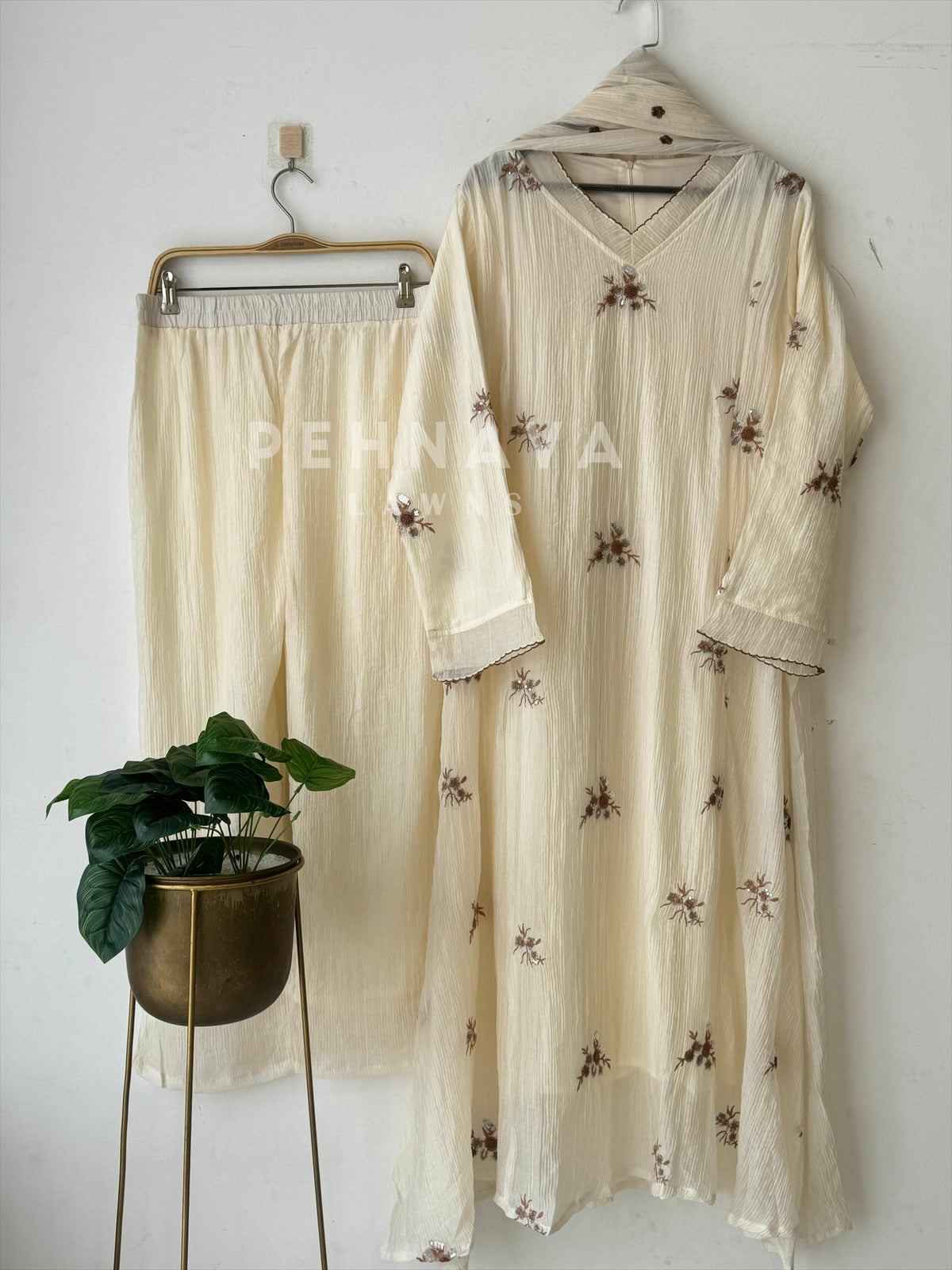 Imported Fabric A-line Suit - Pehnava Lawns