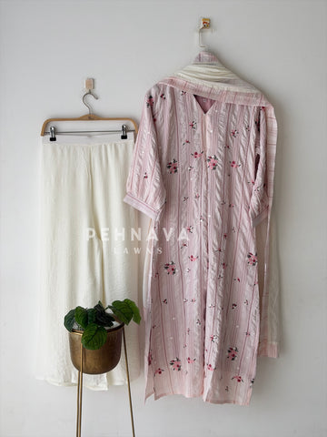 Floral Striped Imported Three Piece Set-298