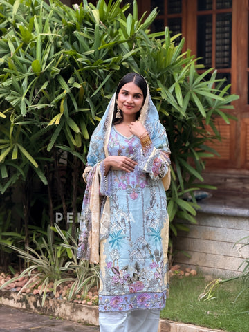 Signature Printed Lawn Unstitched Suit-1523 - Pehnava Lawns