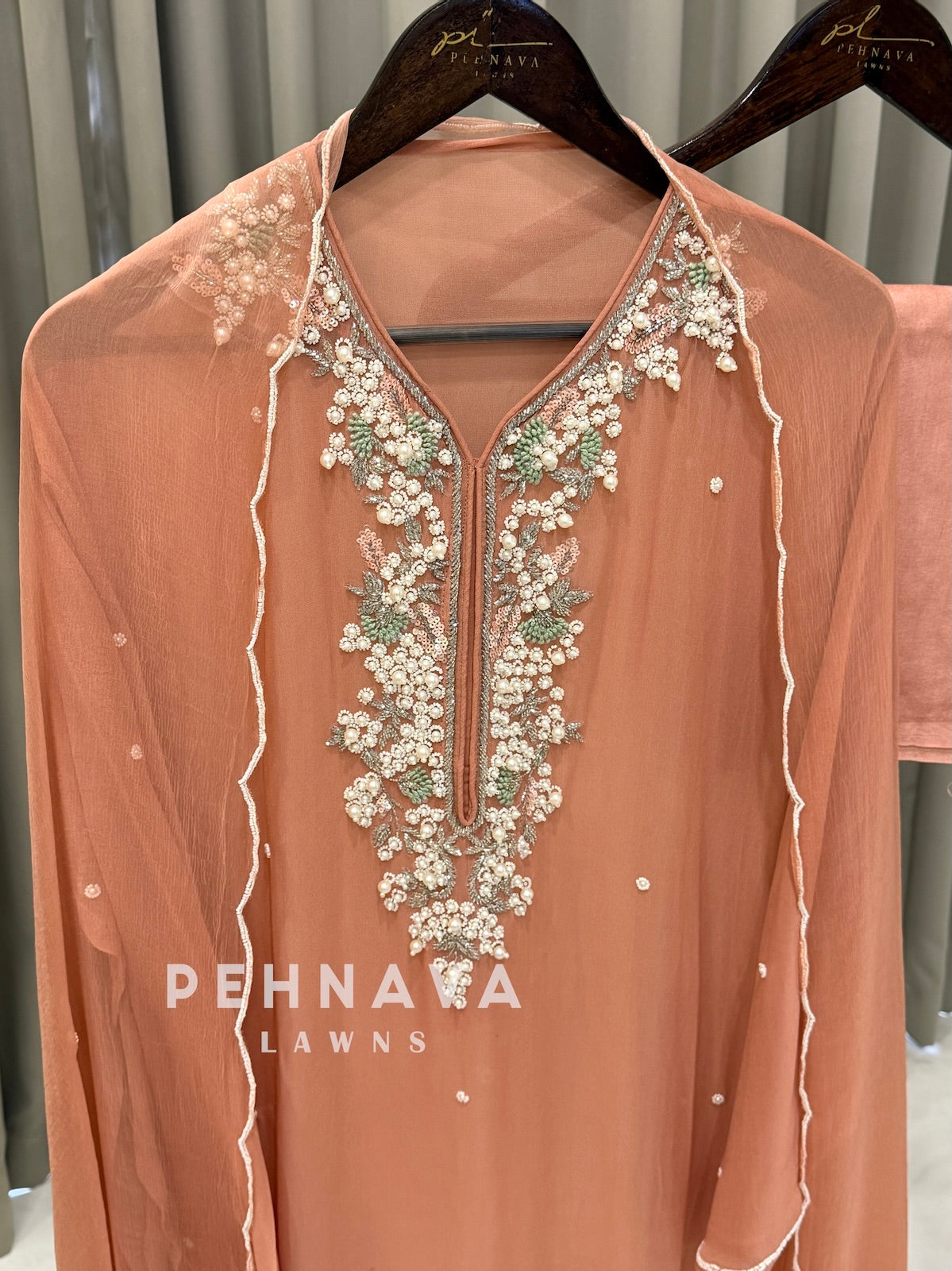 Premium Chiffon Handwork Semi-Stitched Suit