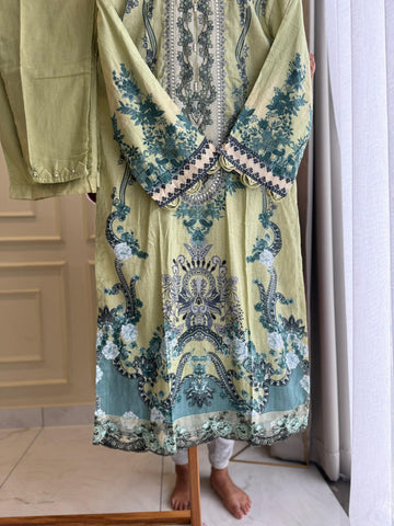 New Stitched Embellished Floral Suit-2