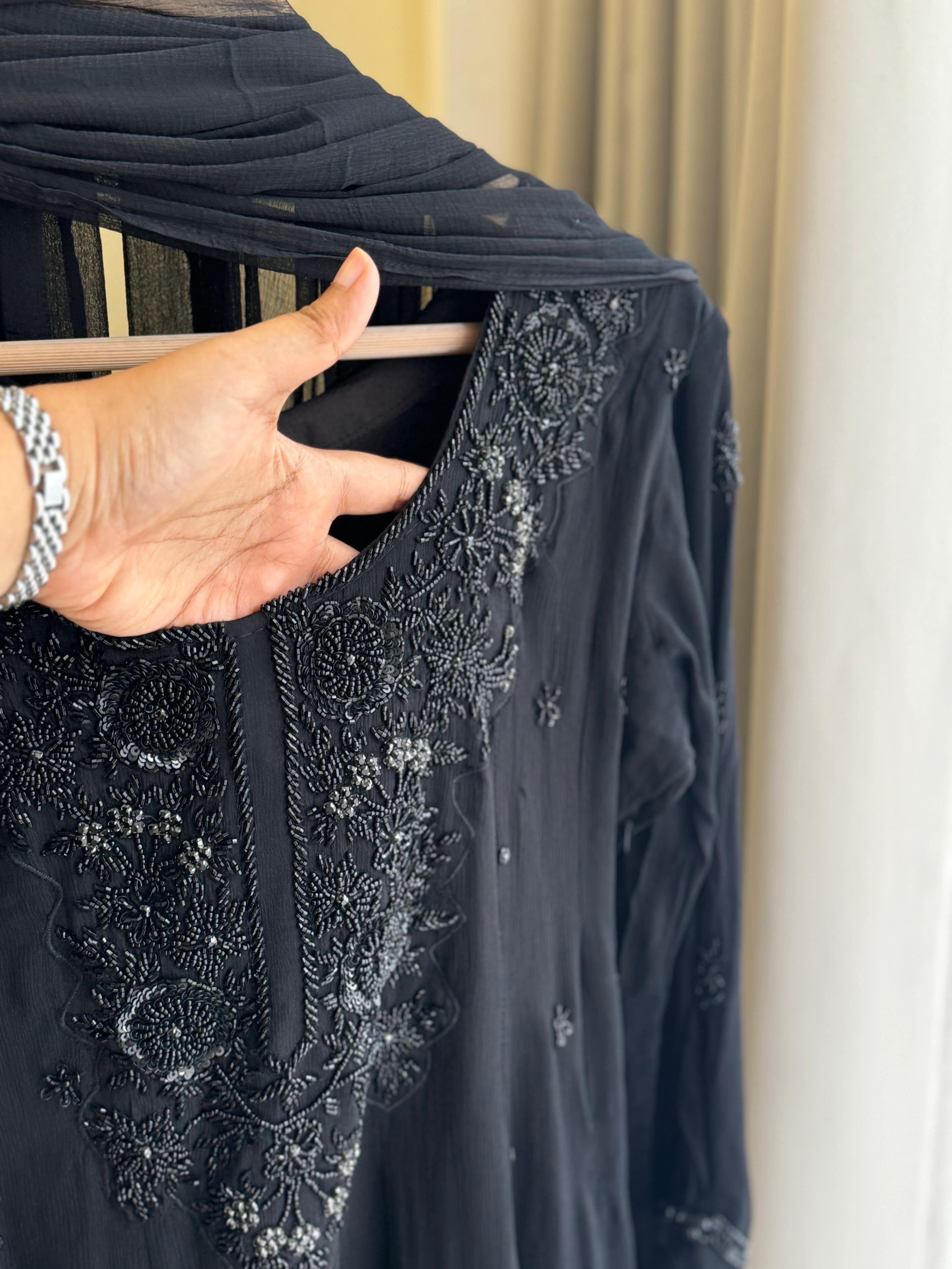 Handworked Chinnon Anarkali Suit