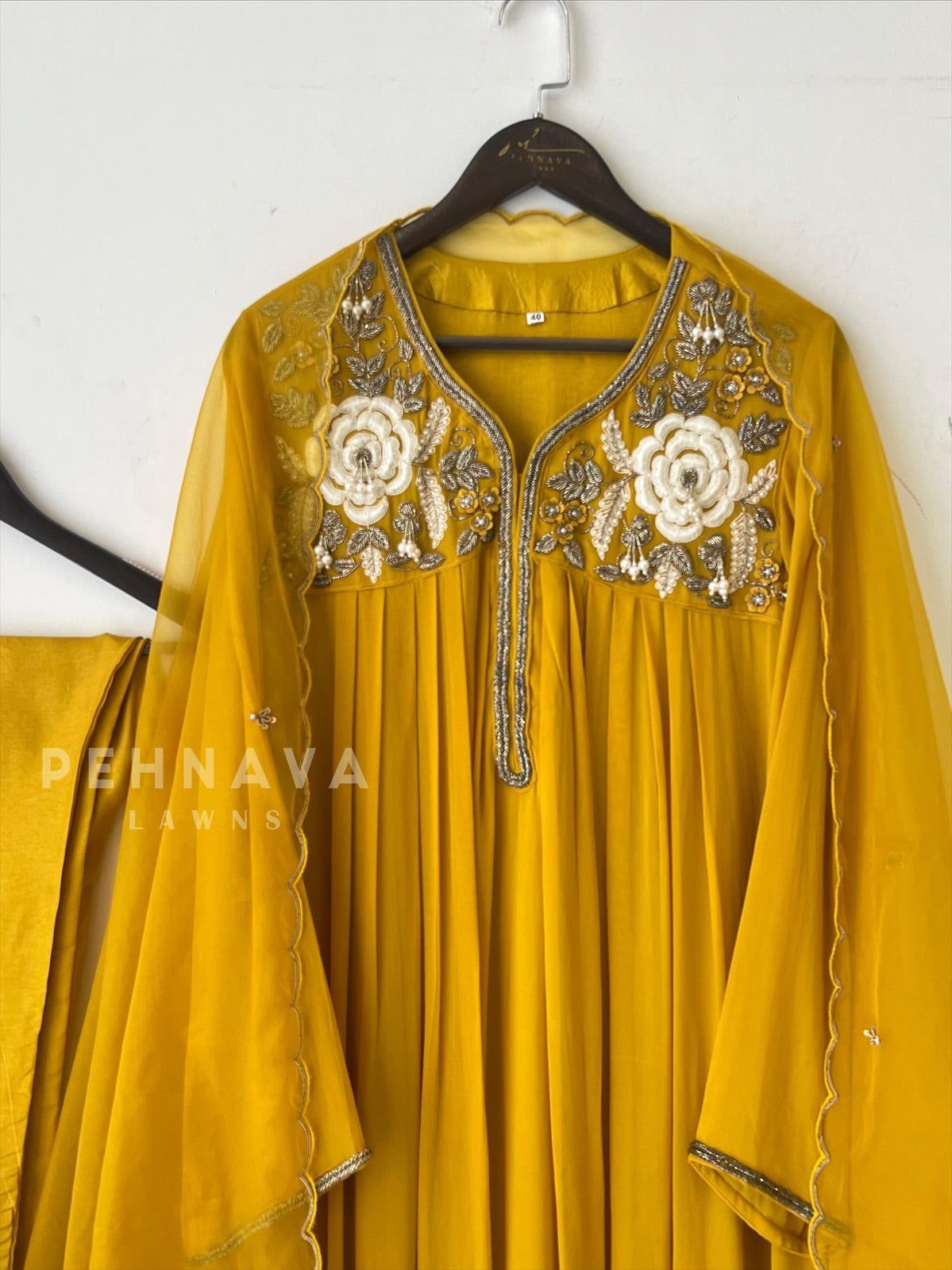 Premium Yellow Handworked Suit
