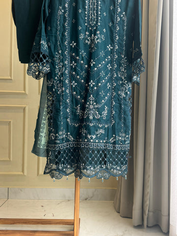 Teal Blue Embroidered Pakistani Suit-5364A