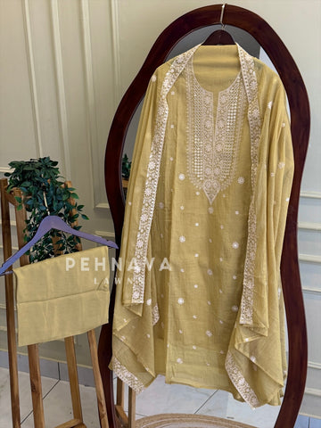 Embroidered Unstitched Suit-1007SK