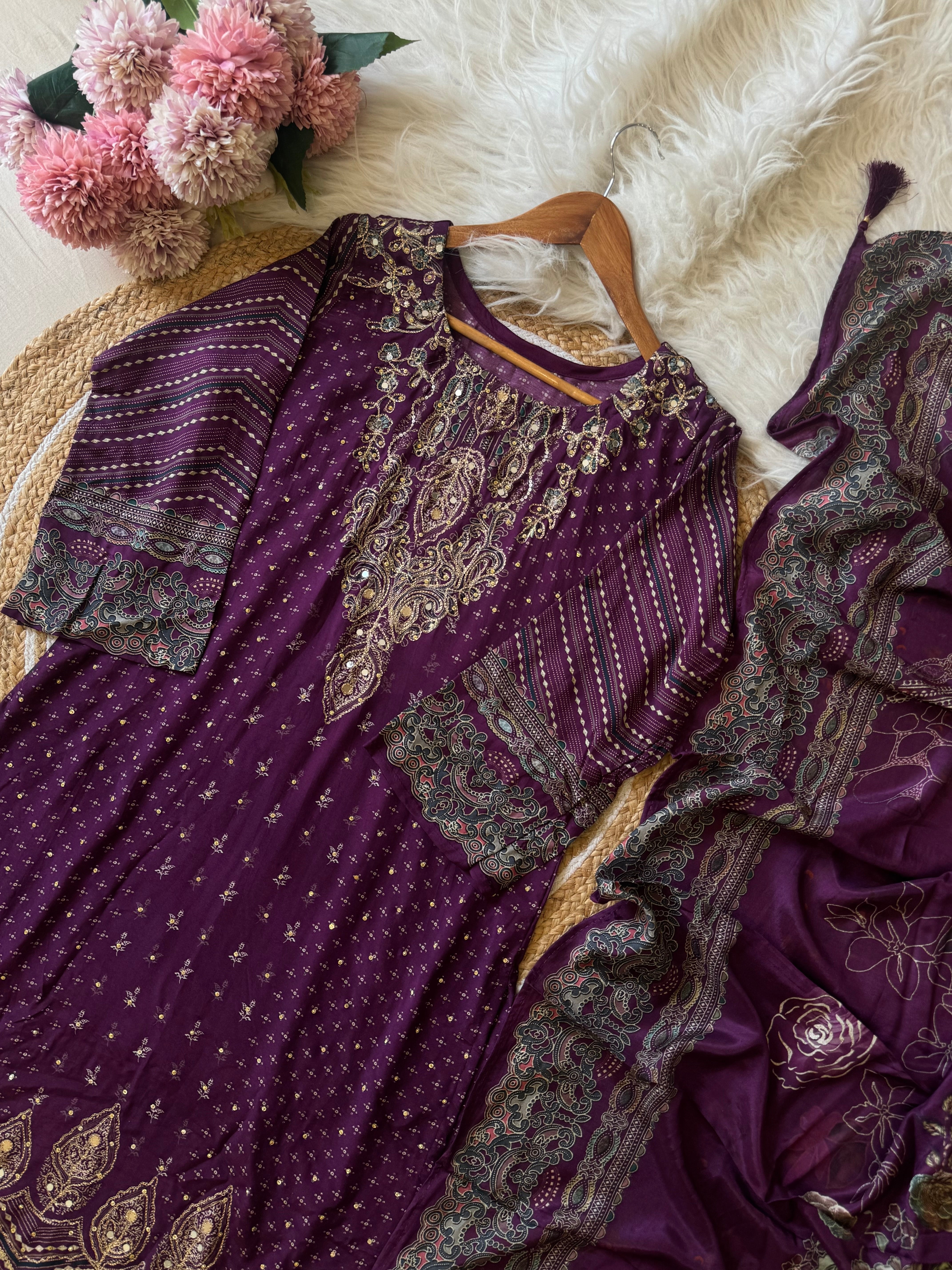 Pure Viscous Muslin Suit-133