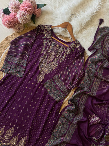 Pure Viscous Muslin Suit-133