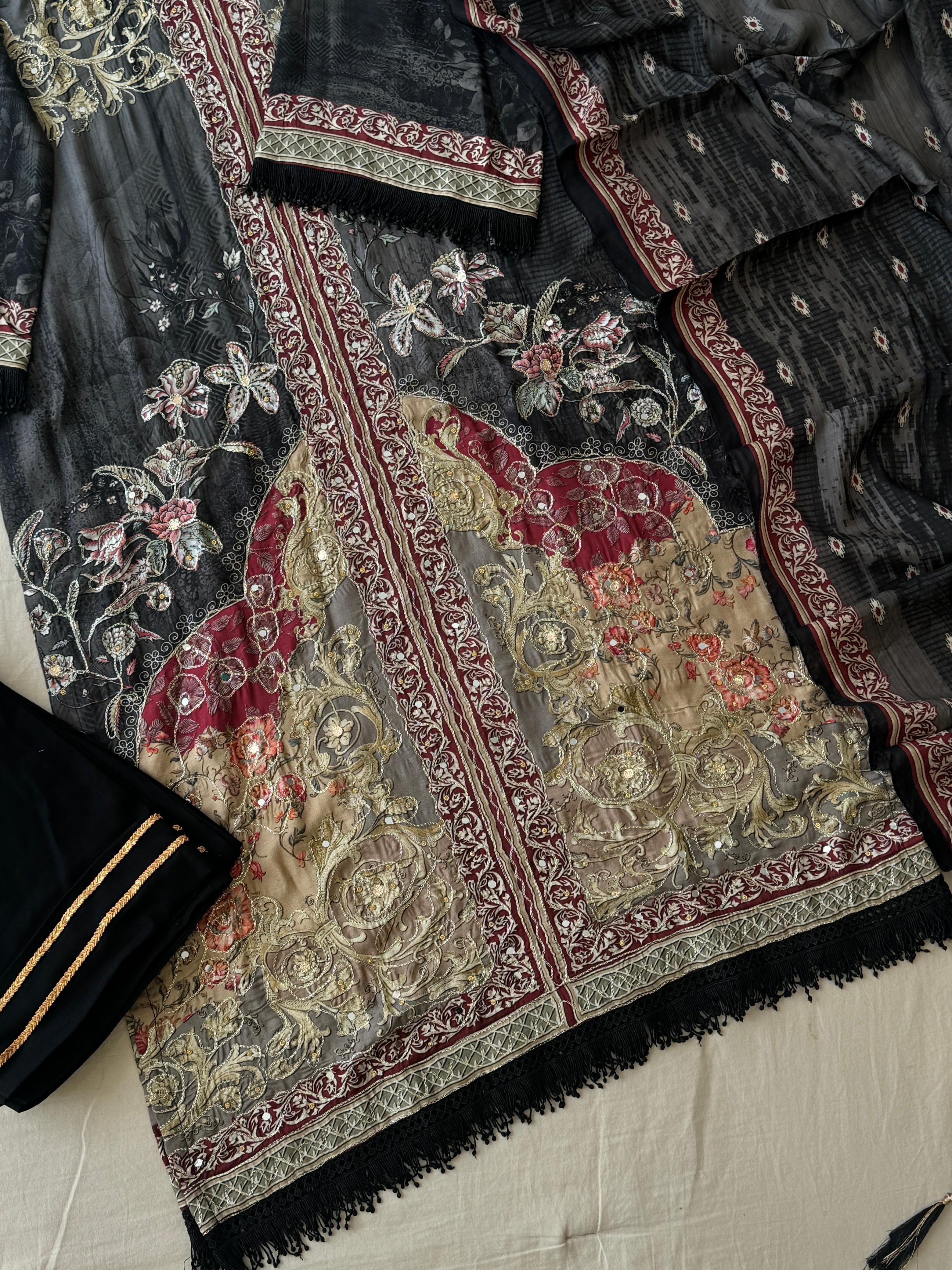 Muslin Unstitched Suit-KT-336 - Pehnava Lawns